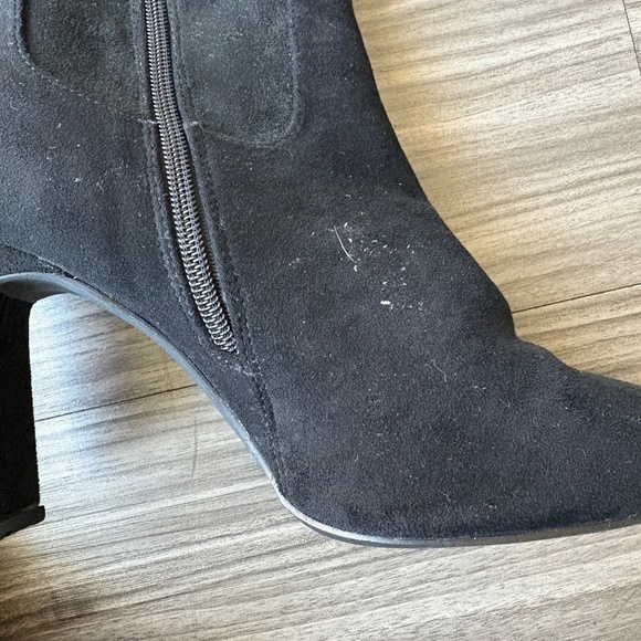 Givana Knee High Black Suede Block Heeled Boots Size 37 - Picture 8 of 8